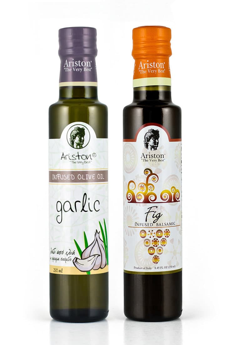 Ariston Garlic Infused Olive oil 8.45 fl oz & Ariston Fig Infused Sweet Premium Balsamic 8.45 fl oz bundle! product image 1