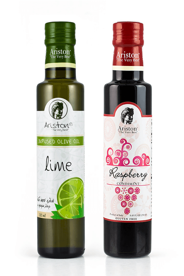Ariston Lime Infused Olive oil 8.45 fl oz & Ariston Raspberry Condiment 8.45 fl oz bundle! product image 1