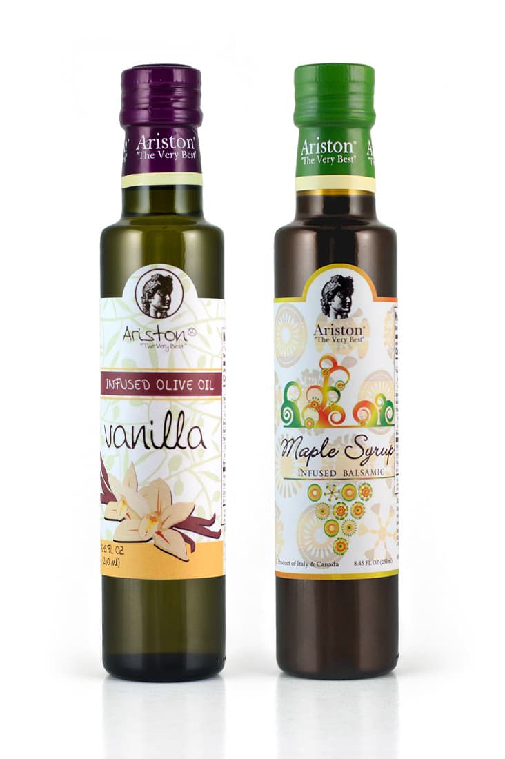 Ariston Vanilla Infused Olive oil 8.45 fl oz & Ariston Maple Syrup Infused Balsamic 8.45 fl oz Bundle! product image 1